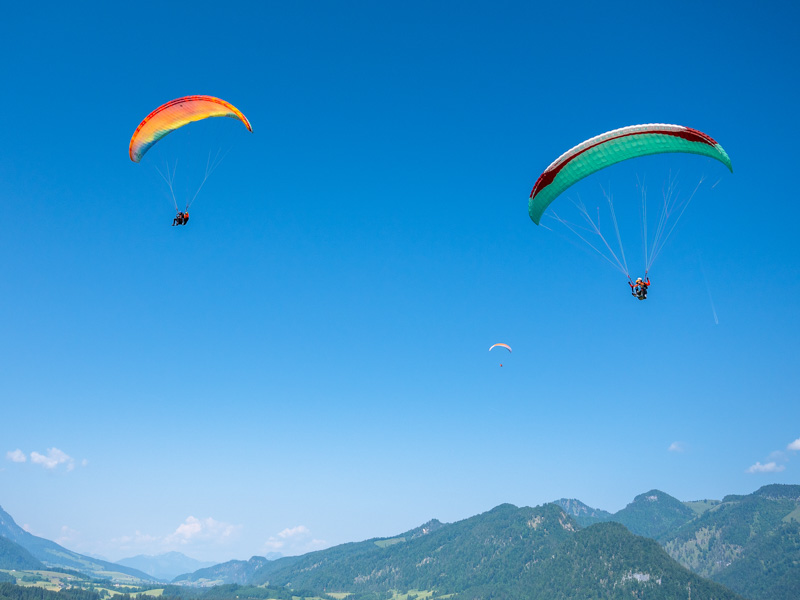 Gleitschirm, Tandemflug, Hochfelln, Bergen