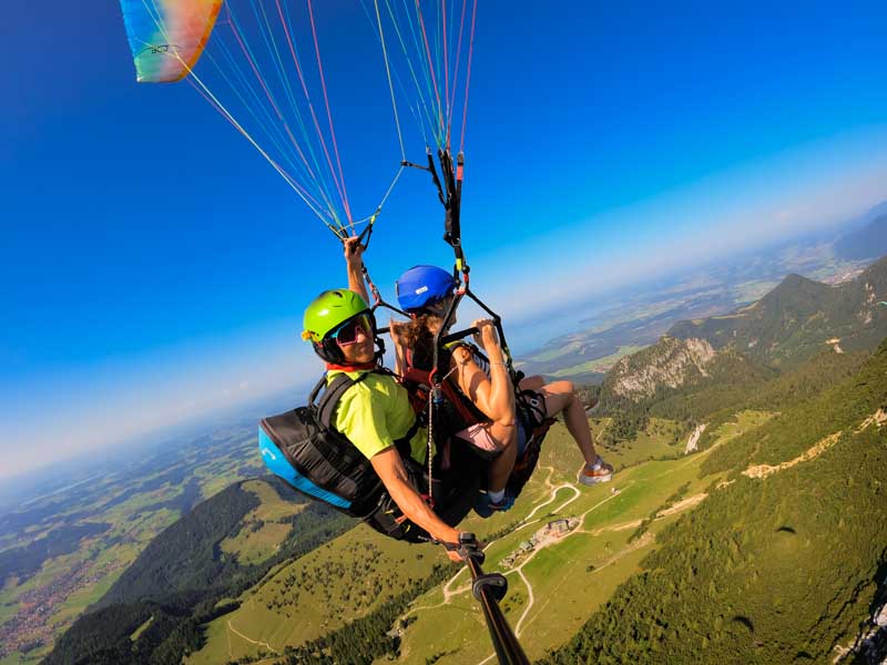 Paragliding, Tandemflug, Reit im Winkl, Bayern