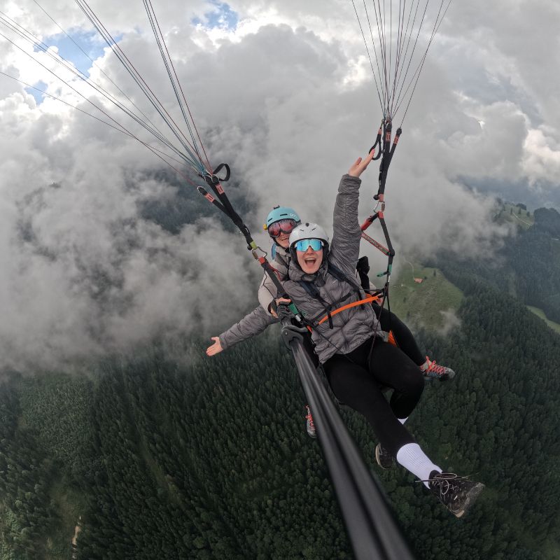 Gleitschirmtandemflug im Chiemgau mit traumhaftem Alpenpanorama