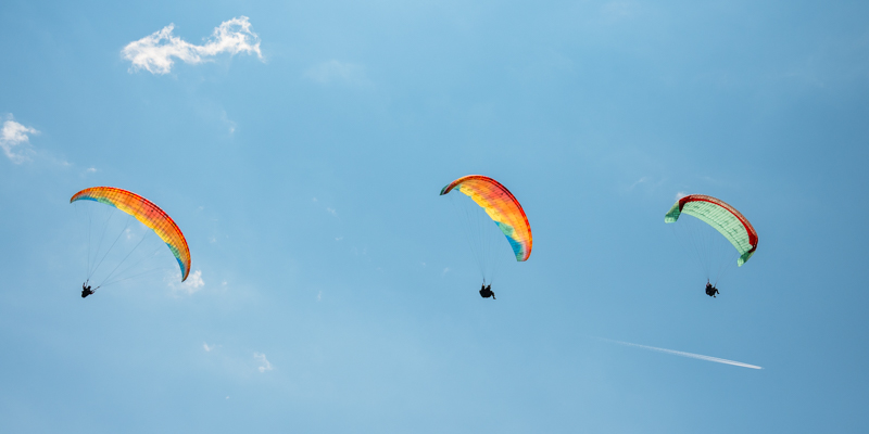 Tandemfliegen, Tandemsprung, Gruppen, Ausflug, Fimen