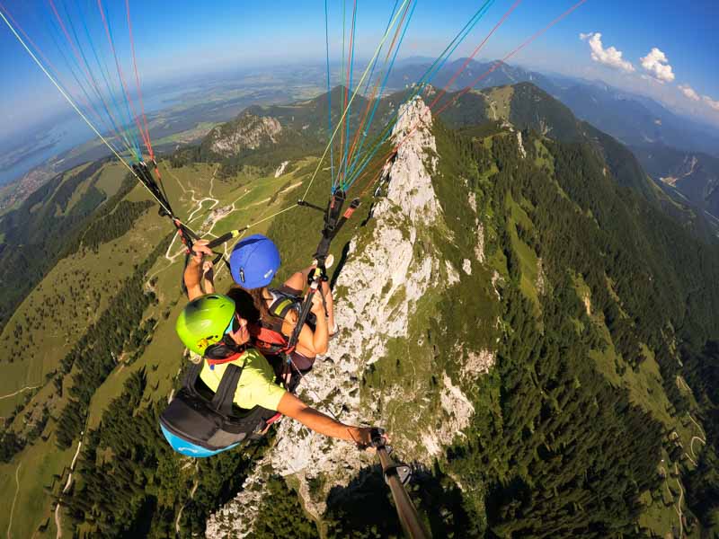 Paragliding, Tandemflug,  Bayern, Kampenwand, Chiemgau