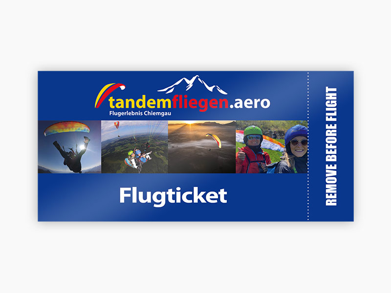 Flugticket, Gleitschirmflug, Paragliding, Tandemfliegen
