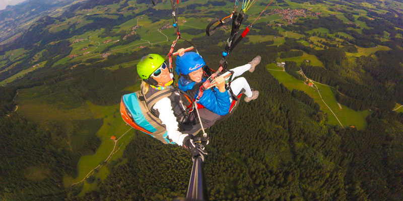 Paragliding, Streckenflug, Tandemfliegen, Chiemsee