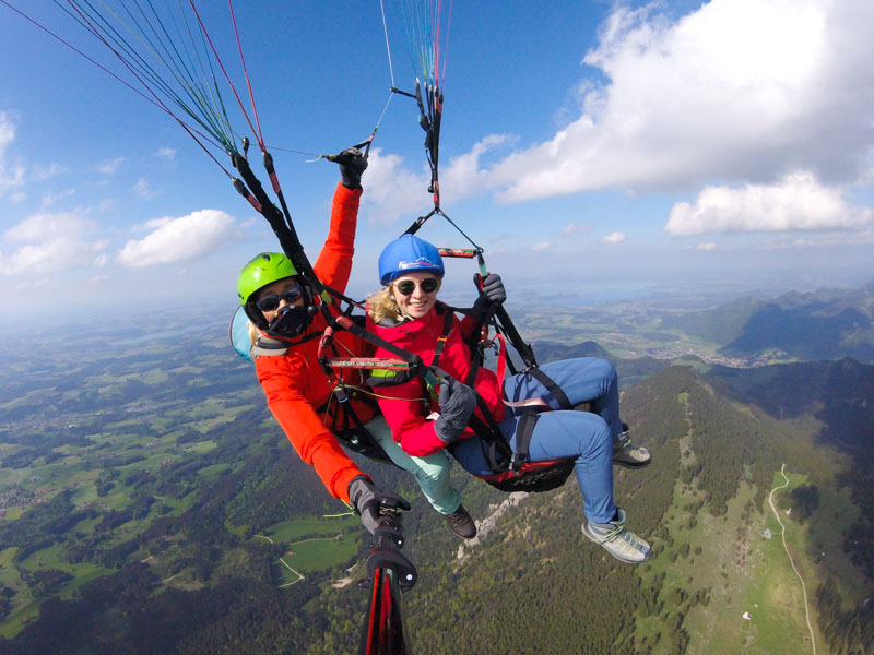 Paragliding, Tandemflug, Chiemsee, Bayern